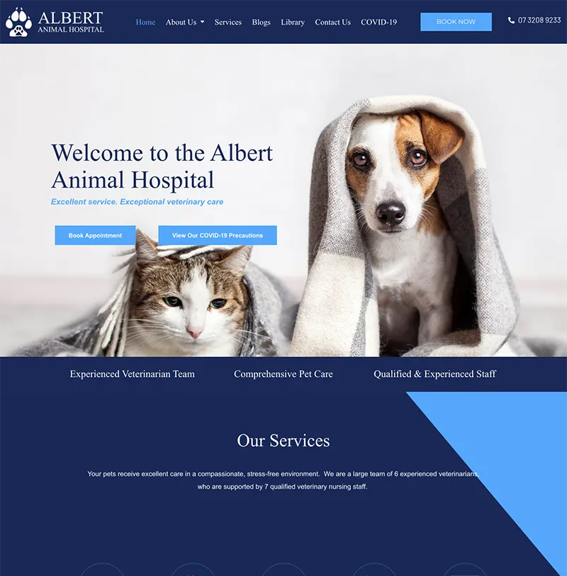 Website Design Albert Animal Hospital