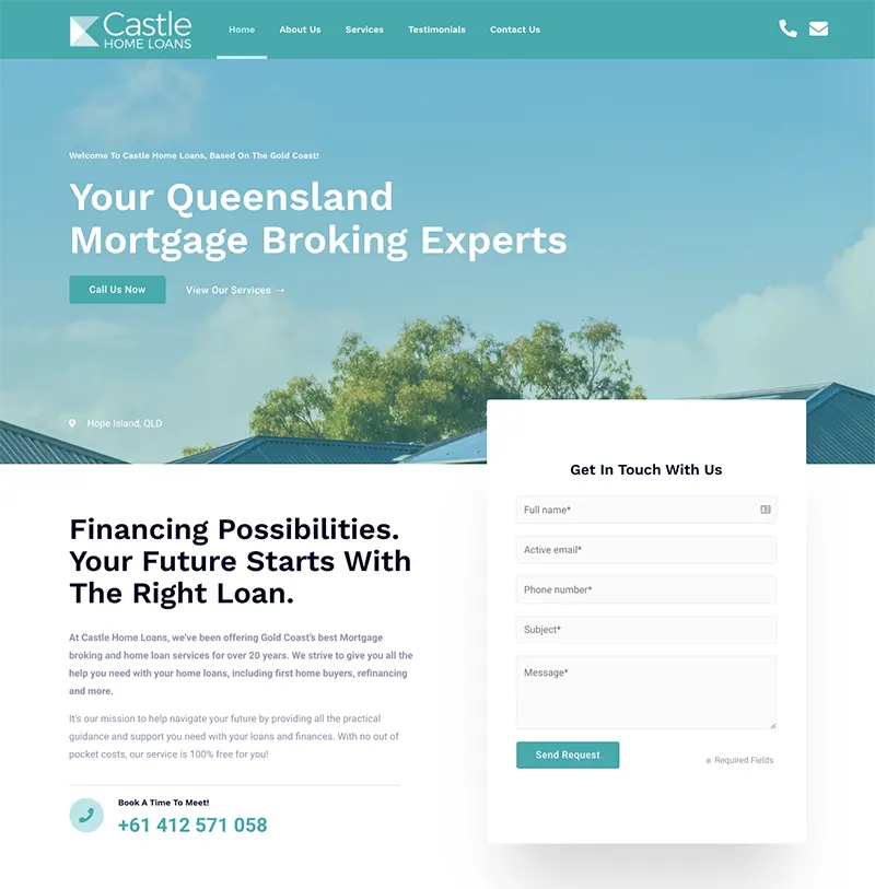 Website Design Castle Loans 