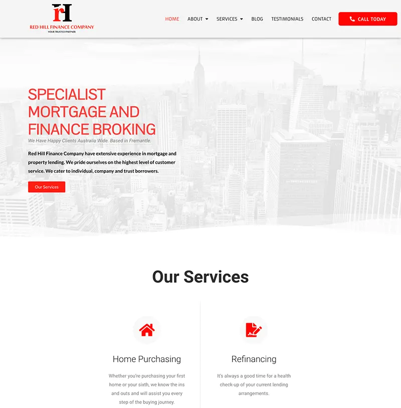Website Design Red Hill Finance